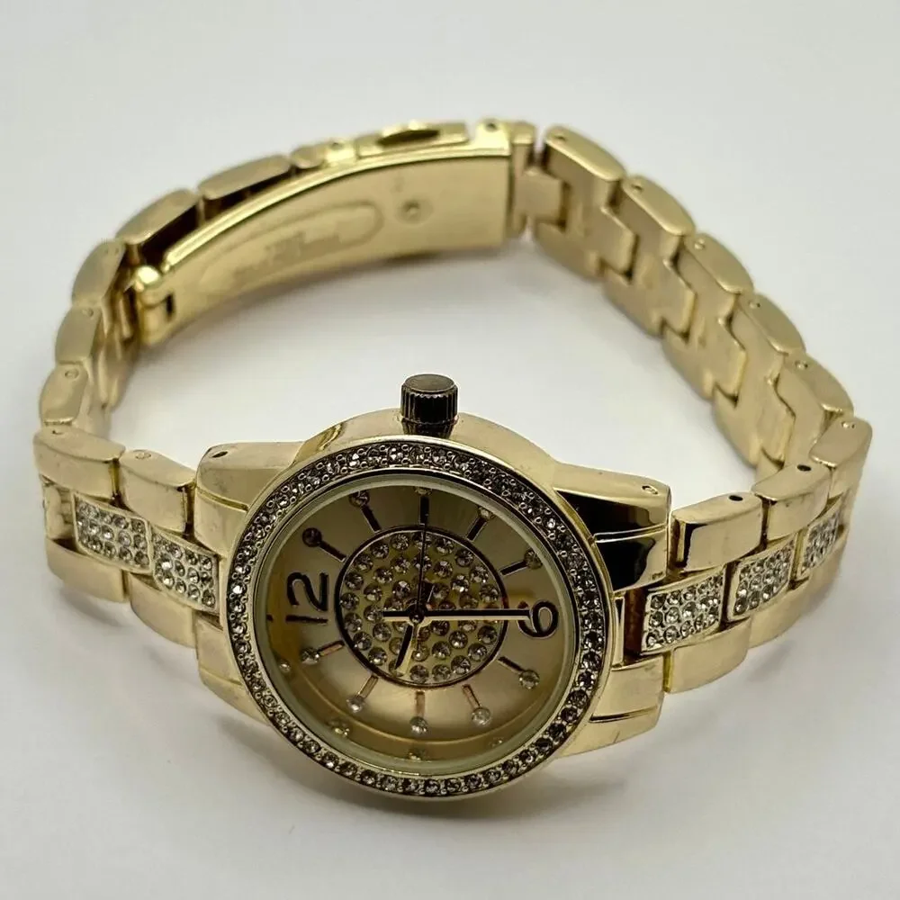 Gold Crystal Men's Watch